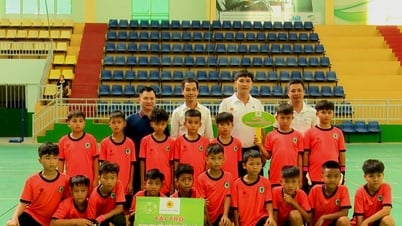 حصل فريق U11 داك نونغ على رعاية للمشاركة في بطولة كرة القدم الوطنية للأطفال لعام 2025