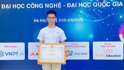 Los estudiantes de la escuela secundaria para superdotados Lao Cai ganaron el tercer premio en la Competencia de Inteligencia Artificial VOAI 2025