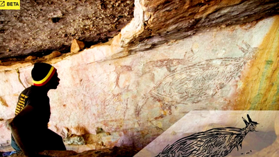 17,300-year-old Kangaroo Painting in Person