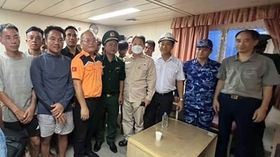 Rettung von 11 Fischern, deren Schiffbruch in den Gewässern von Hai Phong passierte