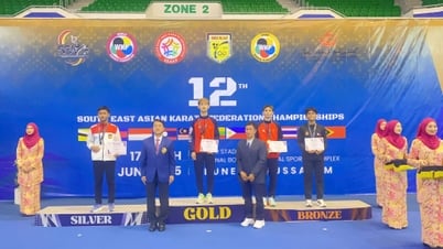 Van Minh Hieu won the gold medal at the 2025 Southeast Asian Karate Championship