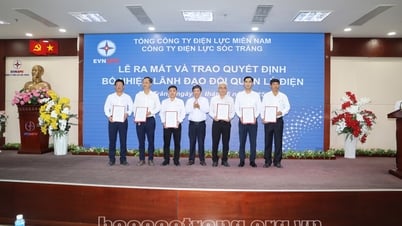 Die Soc Trang Electricity Company hat die Entscheidung zur Ernennung des Leiters des Electricity Management Teams bekannt gegeben und vergeben.