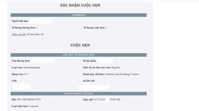 De nombreux étudiants vietnamiens s'inscrivent aux entretiens pour les visas américains, et les créneaux se remplissent rapidement