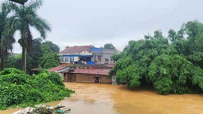 Ngập sâu nhiều tuyến phố ở TP Thái Nguyên