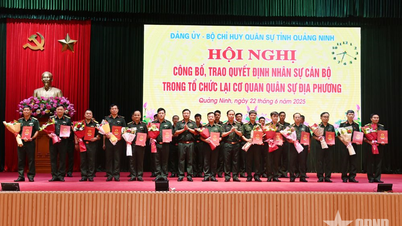 คณะกรรมการพรรค - กองบัญชาการทหารจังหวัดกวางนิญ: การประกาศและการมอบอำนาจการตัดสินใจด้านบุคลากร