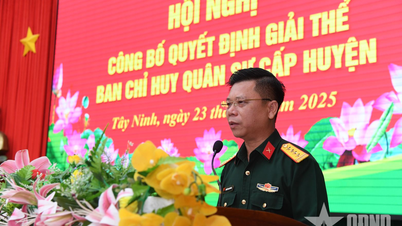 Bộ CHQS tỉnh Tây Ninh công bố giải thể Ban CHQS cấp huyện