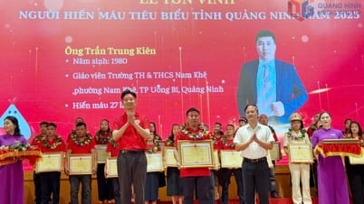 Người thầy giáo tiêu biểu trong phong trào hiến máu tình nguyện