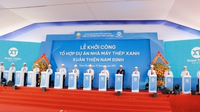 Groundbreaking ceremony of Xuan Thien Green Steel super project: Leverage for industrialization and marine economy of Nam Dinh