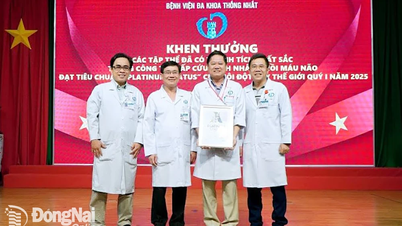 El Hospital General Thong Nhat obtuvo la certificación Platino en el tratamiento de accidentes cerebrovasculares.