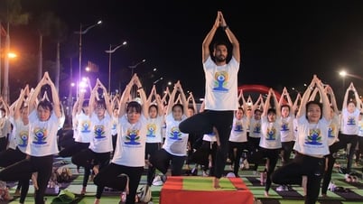 មនុស្ស​ជាង​១.០០០​នាក់​ចូលរួម​ក្នុង​ការ​សម្តែង​យោគៈ​អន្តរជាតិ​ពេល​យប់​នៅ​ទីក្រុង Da Nang