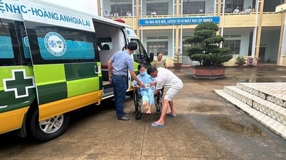 Gia Lai: Sau phẫu thuật nối gân chân, nữ sinh phải di chuyển đến điểm thi tốt nghiệp bằng xe cứu thương