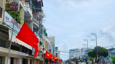 Treo cờ Tổ quốc và tuyên truyền chào mừng Lễ công bố Nghị quyết của Quốc hội về sắp xếp đơn vị hành chính cấp tỉnh, cấp xã tỉnh An Giang
