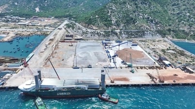 Cảng biển quốc tế Trung Nam Cà Ná đón chuyến tàu chuyên chở thiết bị điện gió đầu tiên