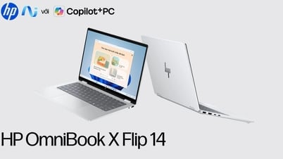 Laptop HP OmniBook X Flip 14 mới mỏng nhẹ, hiệu năng AI vượt trội