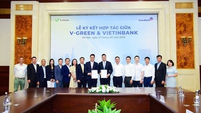 VietinBank và V-Green ký kết hợp tác, đồng hành phát triển hạ tầng trạm sạc ô tô điện Vinfast