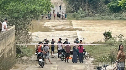 หลังซอน : มีคน 2 คนถูกน้ำพัดหายไปขณะเดินข้ามสะพานใต้ดิน