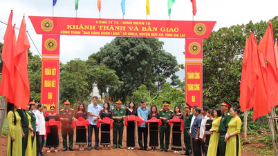 Công ty 74 bàn giao công trình "Sao sáng buôn làng" và nhà ở cho công nhân có hoàn cảnh khó khăn