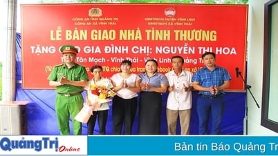 Bàn giao nhà tình thương do cộng đồng giúp đỡ cho người phụ nữ nghèo ở Vĩnh Thái