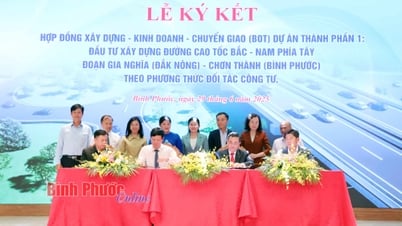 Firma del contrato para el proyecto componente 1 de la Autopista Norte-Sur, sección oeste, Gia Nghia - Chon Thanh