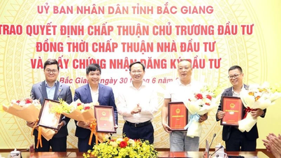 Granting investment approval decisions for 4 major projects in Bac Giang