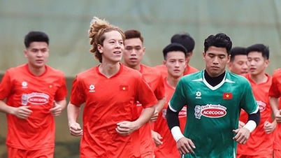 La selección sub-22 de Vietnam juega un partido amistoso contra Taiwán