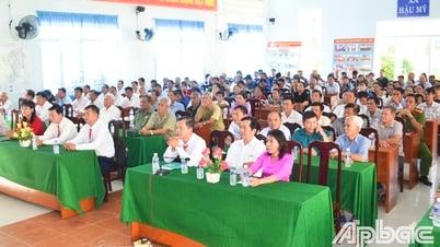 Xã Hậu Mỹ rộn ràng trong ngày Lễ công bố Nghị quyết sáp nhập đơn vị hành chính