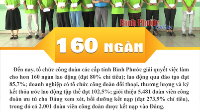 Los sindicatos de todos los niveles en la provincia de Binh Phuoc crean empleos para más de 160.000 trabajadores.