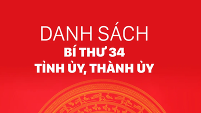 Danh sách bí thư 34 tỉnh ủy, thành ủy