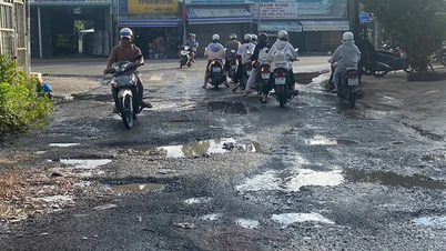 Đoạn đường xuống cấp nghiêm trọng