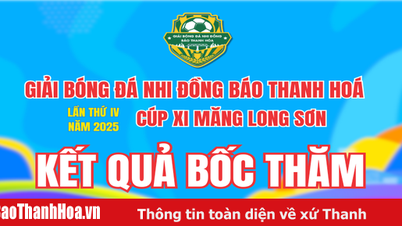 Auslosungsergebnisse des 4. Kinderfußballturniers der Zeitung Thanh Hoa 2025 – Long Son Cement Cup