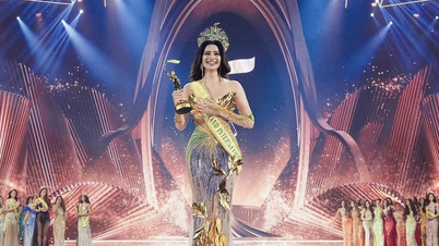 Miss Monde 2024 ressemble à une poupée vivante dans une robe d'un créateur vietnamien