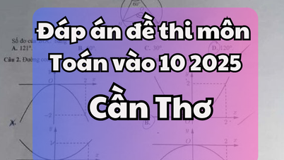 Đáp án đề thi tuyển sinh lớp 10 môn Toán tỉnh Cần Thơ 2025