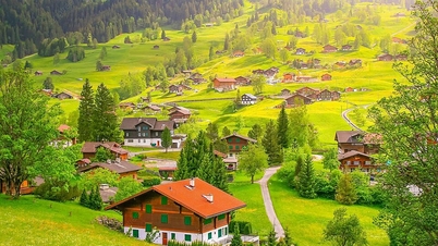 Du lịch châu Âu, dạo bước khám phá làng Grindelwald, Thuỵ Sĩ vào thu