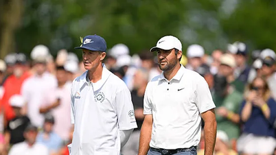 Caddie của Scottie Scheffler 'hái ra tiền' trong tháng 5 kỳ diệu