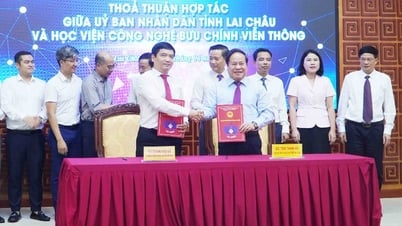 Cérémonie de signature d'un accord de coopération entre le Comité populaire provincial de Lai Chau et l'Institut de technologie des postes et télécommunications