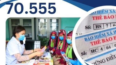 70.555 - là số người được thụ hưởng chính sách của tỉnh về hỗ trợ 100% kinh phí cấp thẻ BHYT