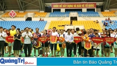 Gần 500 vận động viên tranh tài Giải Cầu lông vô địch các lứa tuổi
