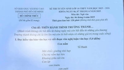 คำถามสอบและคำตอบที่แนะนำสำหรับวิชาวรรณคดีชั้นมัธยมศึกษาปีที่ 4 ในนครโฮจิมินห์