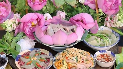 Das Entenopfertablett der Hanoianer Mutter lässt viele Menschen die Schönheit der vietnamesischen Küche bewundern und stolz darauf sein.