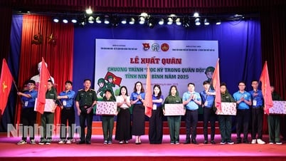 Ceremonia de lanzamiento del "Semestre Militar" en la provincia de Ninh Binh en 2025