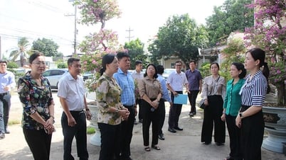La vicepresidenta del Comité Popular Provincial de An Giang, Nguyen Thi Minh Thuy, inspeccionó la sede y las instalaciones de los distritos de Cho Moi y Chau Thanh.