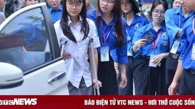 Nữ sinh nén đau chống nạng đi thi, bật khóc vì làm bài không như ý