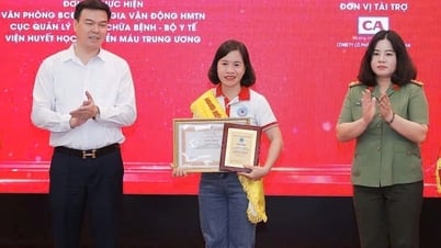Ms. Nguyen Thi Mung in Hai Duong is a typical example of voluntary blood donation nationwide in 2025.