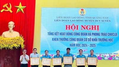 Duy Xuyên tuyên dương, khen thưởng công đoàn cơ sở khối trường học