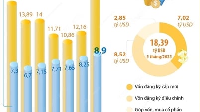 Các chỉ số kinh tế đáng chú ý 5 tháng đầu năm 2025