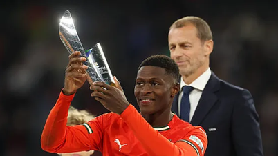 Cầu thủ xuất sắc nhất Nuno Mendes tự hào 'bắt chết' Lamine Yamal ở chung kết Nations League 2024/25