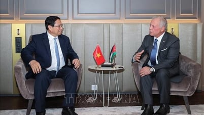 Thủ tướng Phạm Minh Chính hội kiến Quốc vương Jordan Abdullah II bin Al-Hussein