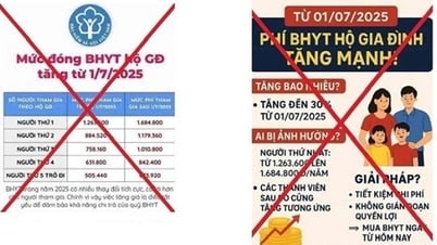 Thông tin tăng mức đóng bảo hiểm y tế từ ngày 1/7/2025 là không chính xác