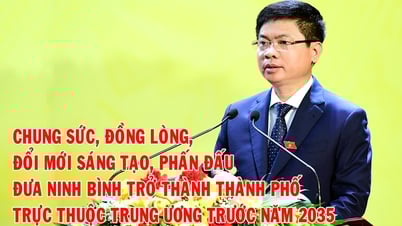 ร่วมมือกัน สามัคคี สร้างสรรค์ และมุ่งมั่นเปลี่ยนนิญบิ่ญให้เป็นเมืองที่บริหารจัดการโดยศูนย์กลางก่อนปี 2578
