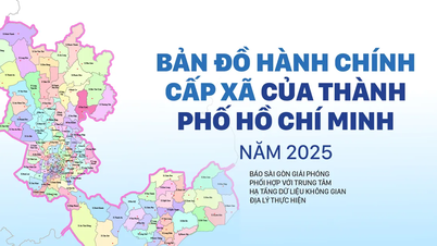 Verwaltungskarte der Gemeinden von Ho-Chi-Minh-Stadt im Jahr 2025
